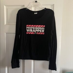 Black Long Sleeve 'Professional Wrapper' Shirt